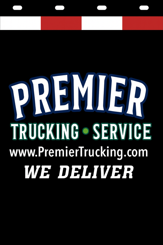 Custom Two-Color Semi-Truck, Work Truck, Box Truck Mud Flaps | Create Your Own Mud Flaps | Add Your Own Logo Or Text | Custom Mud Flap Template Designs | Mud Flaps For Compliance & Business Growth