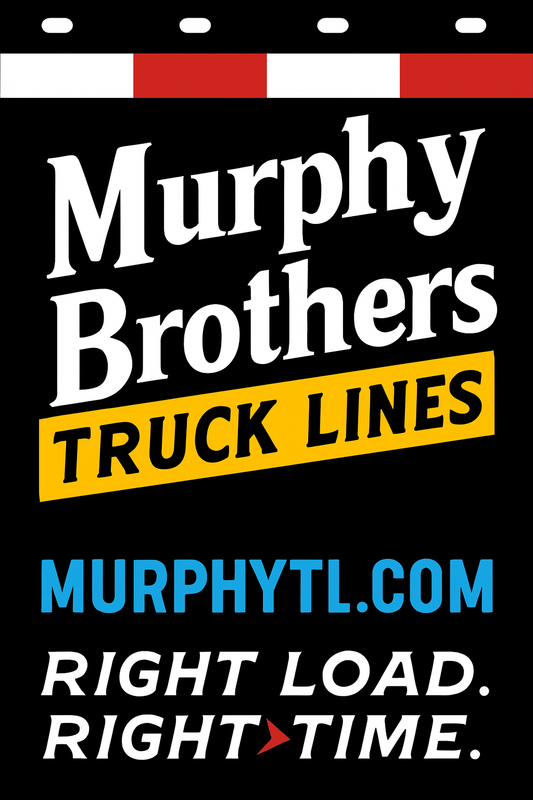 Custom Two-Color Semi-Truck, Work Truck, Box Truck Mud Flaps | Create Your Own Mud Flaps | Add Your Own Logo Or Text | Custom Mud Flap Template Designs | Mud Flaps For Compliance & Business Growth