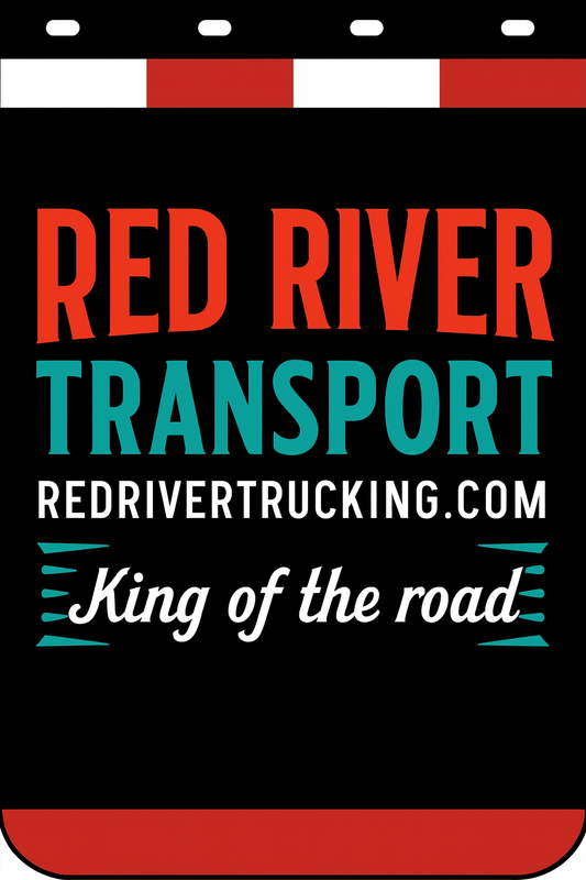 Custom Two-Color Semi-Truck, Work Truck, Box Truck Mud Flaps | Create Your Own Mud Flaps | Add Your Own Logo Or Text | Custom Mud Flap Template Designs | Mud Flaps For Compliance & Business Growth