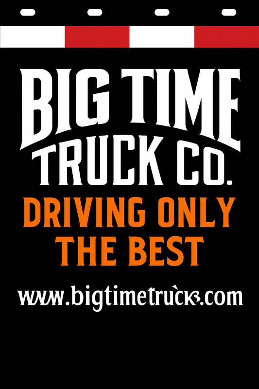 Custom Two-Color Semi-Truck, Work Truck, Box Truck Mud Flaps | Create Your Own Mud Flaps | Add Your Own Logo Or Text | Custom Mud Flap Template Designs | Mud Flaps For Compliance & Business Growth