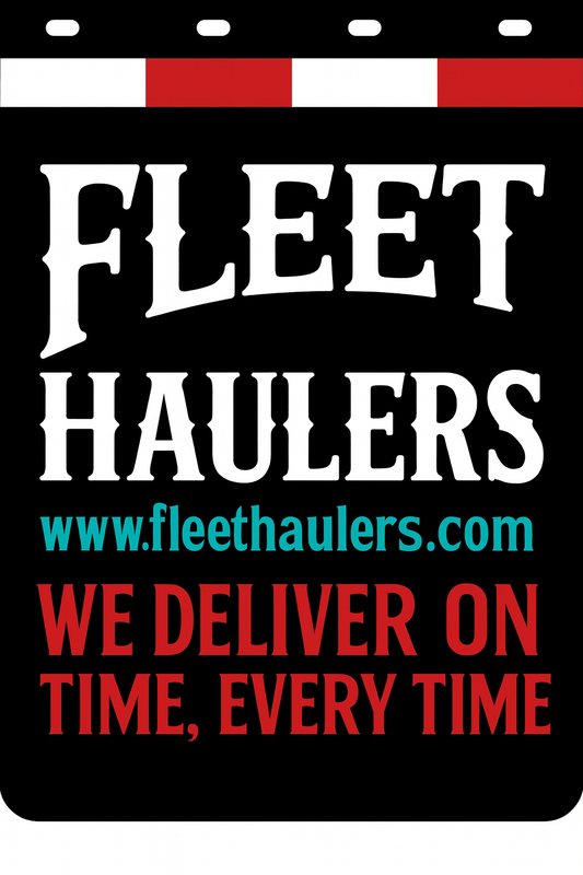 Custom Two-Color Semi-Truck, Work Truck, Box Truck Mud Flaps | Create Your Own Mud Flaps | Add Your Own Logo Or Text | Custom Mud Flap Template Designs | Mud Flaps For Compliance & Business Growth