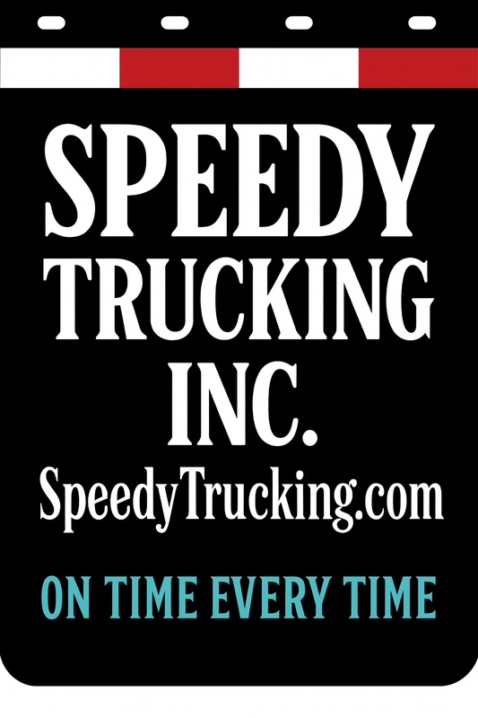 Custom Two-Color Semi-Truck, Work Truck, Box Truck Mud Flaps | Create Your Own Mud Flaps | Add Your Own Logo Or Text | Custom Mud Flap Template Designs | Mud Flaps For Compliance & Business Growth