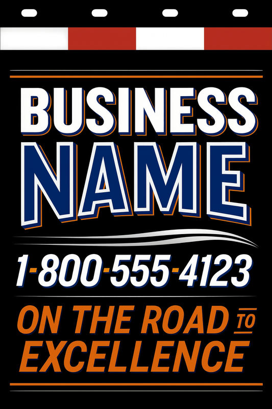 Custom Two-Color Semi-Truck, Work Truck, Box Truck Mud Flaps | Create Your Own Mud Flaps | Add Your Own Logo Or Text | Custom Mud Flap Template Designs | Mud Flaps For Compliance & Business Growth