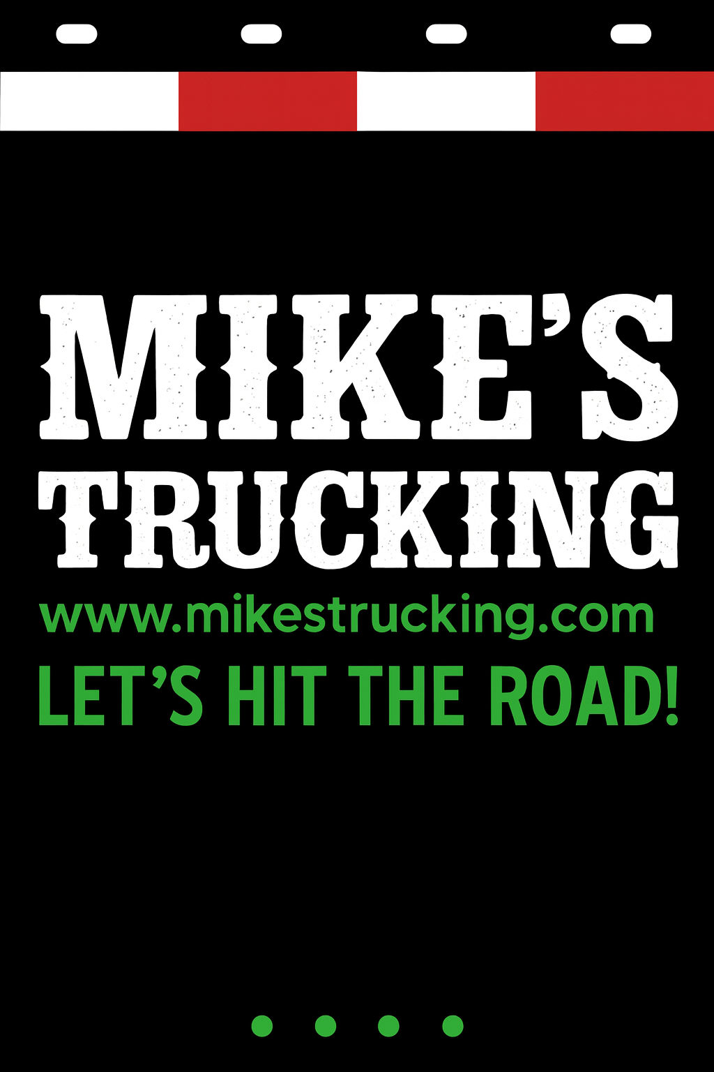 Custom Two-Color Semi-Truck, Work Truck, Box Truck Mud Flaps | Create Your Own Mud Flaps | Add Your Own Logo Or Text | Custom Mud Flap Template Designs | Mud Flaps For Compliance & Business Growth