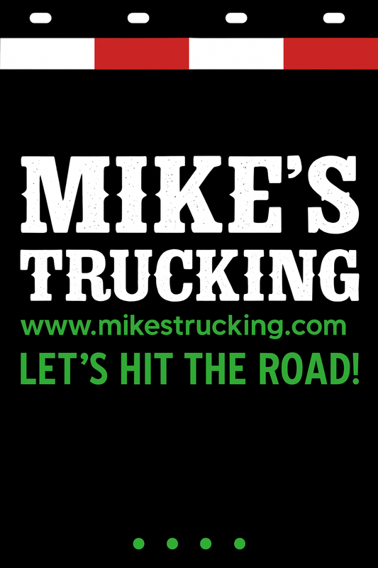 Custom Two-Color Semi-Truck, Work Truck, Box Truck Mud Flaps | Create Your Own Mud Flaps | Add Your Own Logo Or Text | Custom Mud Flap Template Designs | Mud Flaps For Compliance & Business Growth