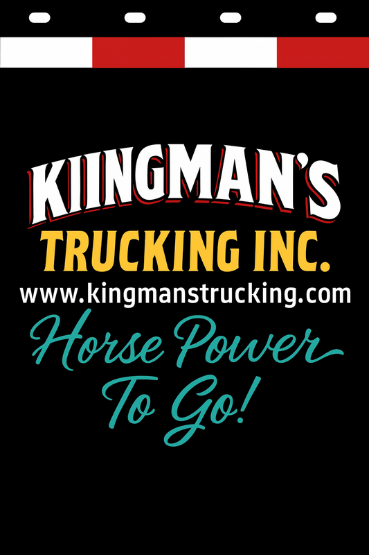 Custom Two-Color Semi-Truck, Work Truck, Box Truck Mud Flaps | Create Your Own Mud Flaps | Add Your Own Logo Or Text | Custom Mud Flap Template Designs | Mud Flaps For Compliance & Business Growth