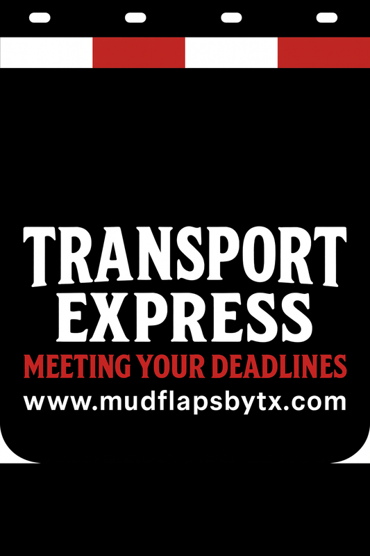 Custom Two-Color Semi-Truck, Work Truck, Box Truck Mud Flaps | Create Your Own Mud Flaps | Add Your Own Logo Or Text | Custom Mud Flap Template Designs | Mud Flaps For Compliance & Business Growth