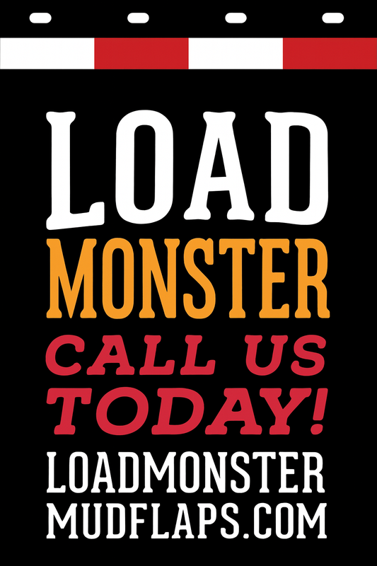 Custom Two-Color Semi-Truck, Work Truck, Box Truck Mud Flaps | Create Your Own Mud Flaps | Add Your Own Logo Or Text | Custom Mud Flap Template Designs | Mud Flaps For Compliance & Business Growth