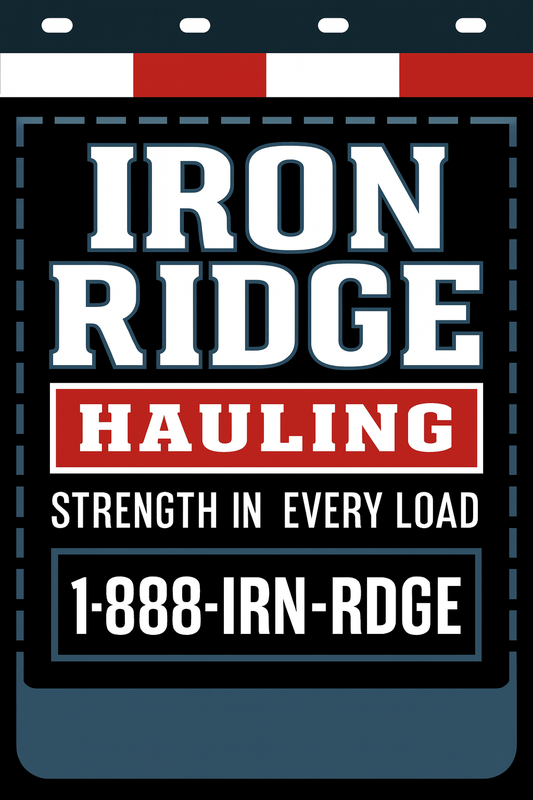 Custom Two-Color Semi-Truck, Work Truck, Box Truck Mud Flaps | Create Your Own Mud Flaps | Add Your Own Logo Or Text | Custom Mud Flap Template Designs | Mud Flaps For Compliance & Business Growth