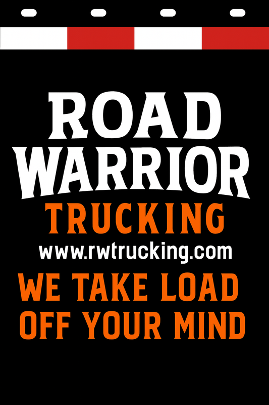 Custom Two-Color Semi-Truck, Work Truck, Box Truck Mud Flaps | Create Your Own Mud Flaps | Add Your Own Logo Or Text | Custom Mud Flap Template Designs | Mud Flaps For Compliance & Business Growth