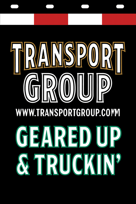 Custom Two-Color Semi-Truck, Work Truck, Box Truck Mud Flaps | Create Your Own Mud Flaps | Add Your Own Logo Or Text | Custom Mud Flap Template Designs | Mud Flaps For Compliance & Business Growth