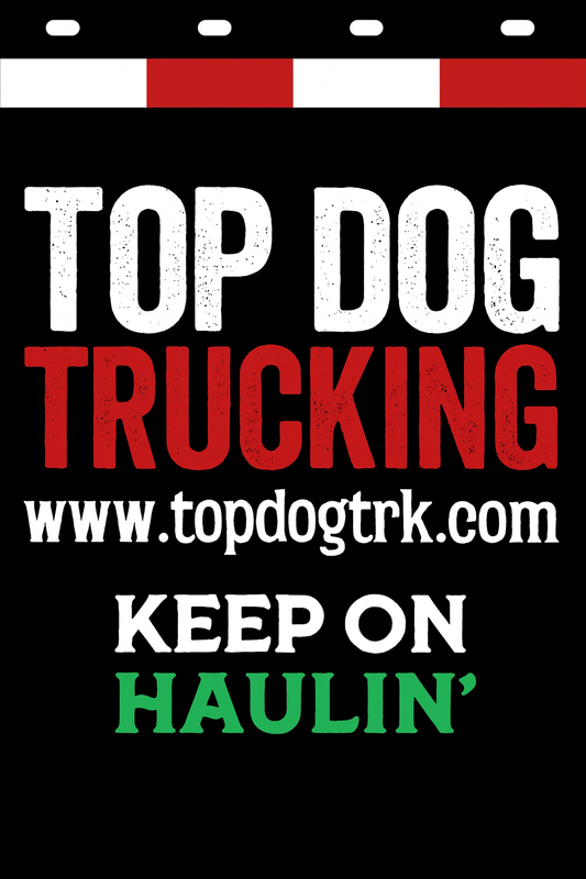 Custom Two-Color Semi-Truck, Work Truck, Box Truck Mud Flaps | Create Your Own Mud Flaps | Add Your Own Logo Or Text | Custom Mud Flap Template Designs | Mud Flaps For Compliance & Business Growth
