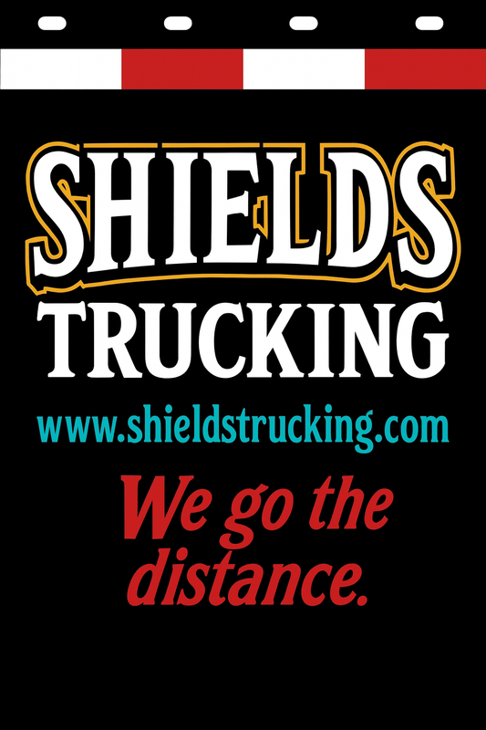 Custom Two-Color Semi-Truck, Work Truck, Box Truck Mud Flaps | Create Your Own Mud Flaps | Add Your Own Logo Or Text | Custom Mud Flap Template Designs | Mud Flaps For Compliance & Business Growth