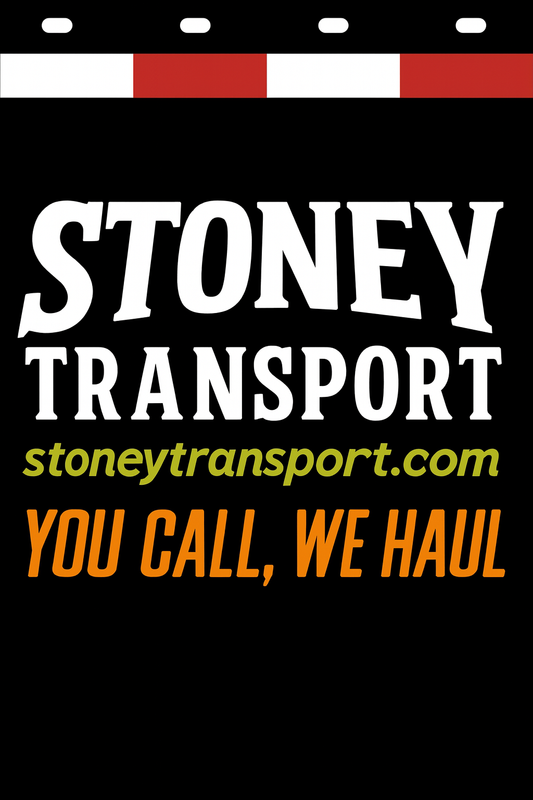 Custom Two-Color Semi-Truck, Work Truck, Box Truck Mud Flaps | Create Your Own Mud Flaps | Add Your Own Logo Or Text | Custom Mud Flap Template Designs | Mud Flaps For Compliance & Business Growth