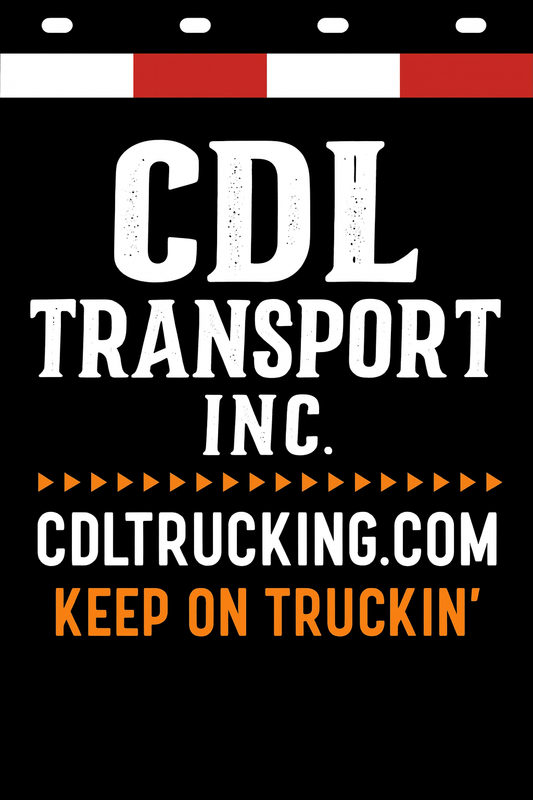 Custom Two-Color Semi-Truck, Work Truck, Box Truck Mud Flaps | Create Your Own Mud Flaps | Add Your Own Logo Or Text | Custom Mud Flap Template Designs | Mud Flaps For Compliance & Business Growth