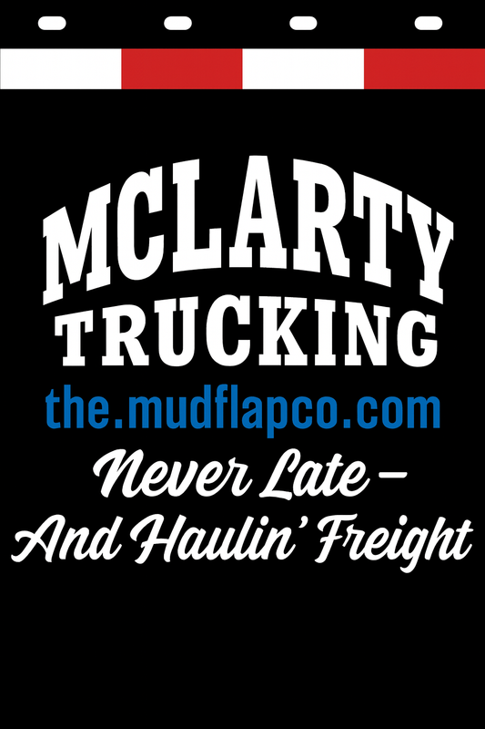 Custom Two-Color Semi-Truck, Work Truck, Box Truck Mud Flaps | Create Your Own Mud Flaps | Add Your Own Logo Or Text | Custom Mud Flap Template Designs | Mud Flaps For Compliance & Business Growth