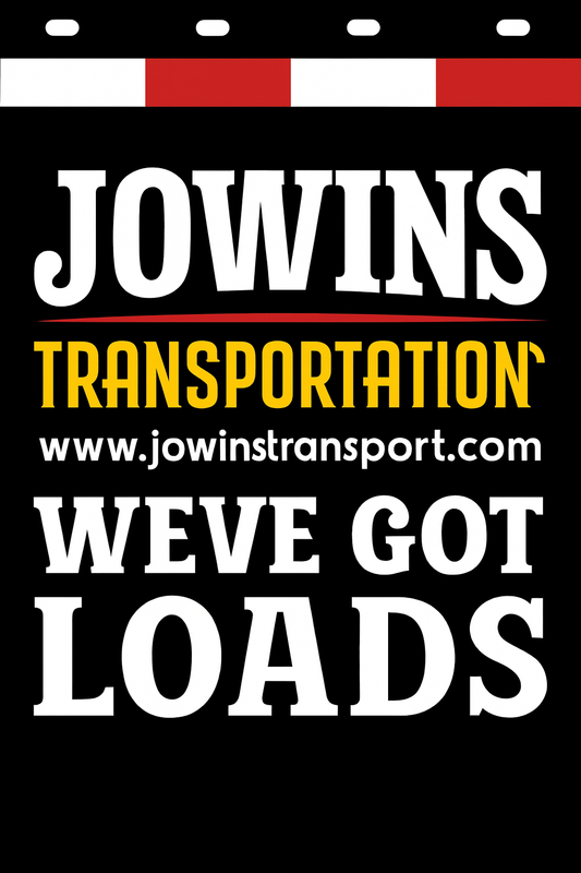 Custom Two-Color Semi-Truck, Work Truck, Box Truck Mud Flaps | Create Your Own Mud Flaps | Add Your Own Logo Or Text | Custom Mud Flap Template Designs | Mud Flaps For Compliance & Business Growth