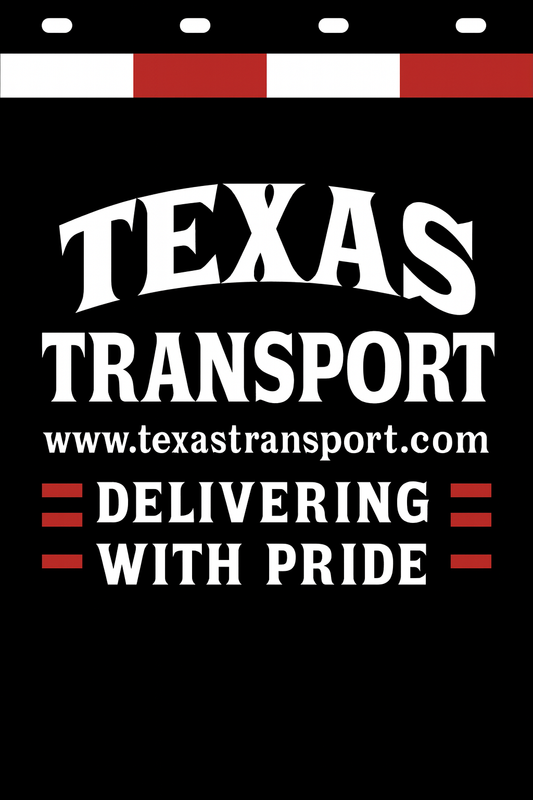 Custom Two-Color Semi-Truck, Work Truck, Box Truck Mud Flaps | Create Your Own Mud Flaps | Add Your Own Logo Or Text | Custom Mud Flap Template Designs | Mud Flaps For Compliance & Business Growth