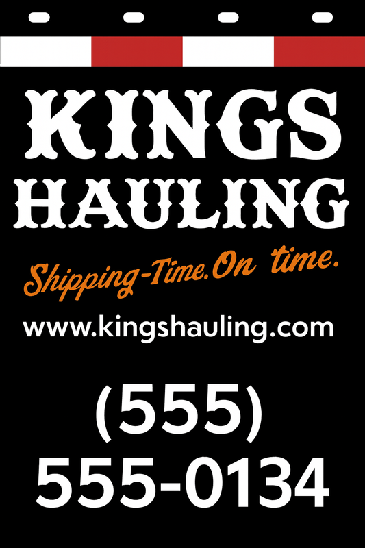 Custom Two-Color Semi-Truck, Work Truck, Box Truck Mud Flaps | Create Your Own Mud Flaps | Add Your Own Logo Or Text | Custom Mud Flap Template Designs | Mud Flaps For Compliance & Business Growth