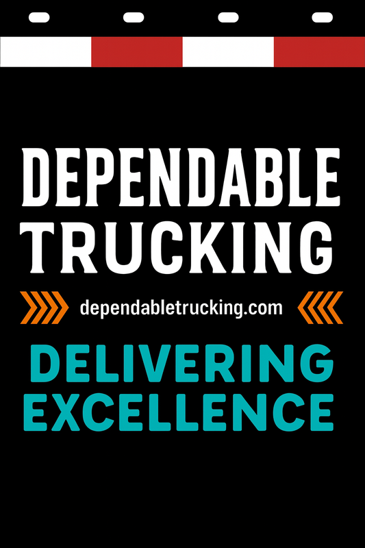 Custom Two-Color Semi-Truck, Work Truck, Box Truck Mud Flaps | Create Your Own Mud Flaps | Add Your Own Logo Or Text | Custom Mud Flap Template Designs | Mud Flaps For Compliance & Business Growth
