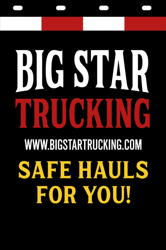 Custom Two-Color Semi-Truck, Work Truck, Box Truck Mud Flaps | Create Your Own Mud Flaps | Add Your Own Logo Or Text | Custom Mud Flap Template Designs | Mud Flaps For Compliance & Business Growth
