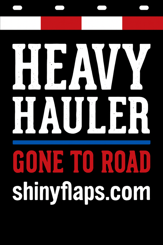 Custom Two-Color Semi-Truck, Work Truck, Box Truck Mud Flaps | Create Your Own Mud Flaps | Add Your Own Logo Or Text | Custom Mud Flap Template Designs | Mud Flaps For Compliance & Business Growth