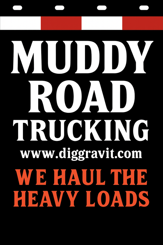Custom Two-Color Semi-Truck, Work Truck, Box Truck Mud Flaps | Create Your Own Mud Flaps | Add Your Own Logo Or Text | Custom Mud Flap Template Designs | Mud Flaps For Compliance & Business Growth