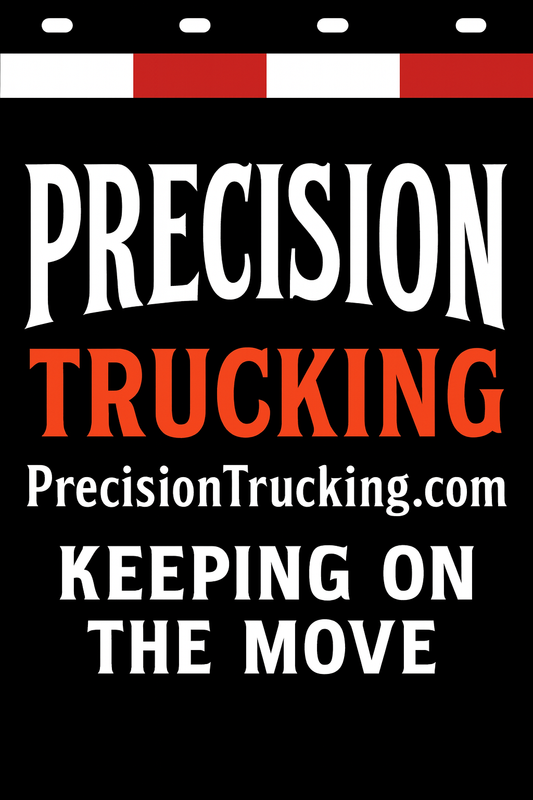 Custom Two-Color Semi-Truck, Work Truck, Box Truck Mud Flaps | Create Your Own Mud Flaps | Add Your Own Logo Or Text | Custom Mud Flap Template Designs | Mud Flaps For Compliance & Business Growth