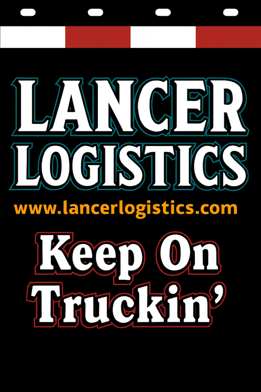 Custom Two-Color Semi-Truck, Work Truck, Box Truck Mud Flaps | Create Your Own Mud Flaps | Add Your Own Logo Or Text | Custom Mud Flap Template Designs | Mud Flaps For Compliance & Business Growth
