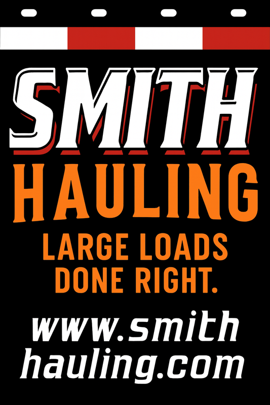 Custom Two-Color Semi-Truck, Work Truck, Box Truck Mud Flaps | Create Your Own Mud Flaps | Add Your Own Logo Or Text | Custom Mud Flap Template Designs | Mud Flaps For Compliance & Business Growth