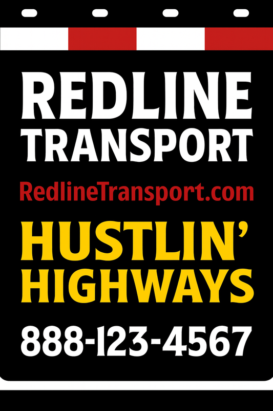Custom Two-Color Semi-Truck, Work Truck, Box Truck Mud Flaps | Create Your Own Mud Flaps | Add Your Own Logo Or Text | Custom Mud Flap Template Designs | Mud Flaps For Compliance & Business Growth