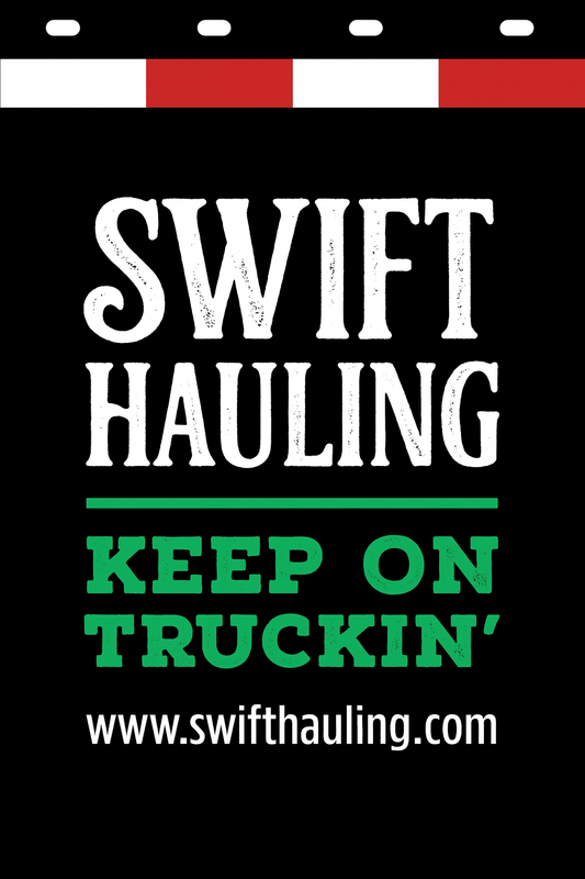 Custom Two-Color Semi-Truck, Work Truck, Box Truck Mud Flaps | Create Your Own Mud Flaps | Add Your Own Logo Or Text | Custom Mud Flap Template Designs | Mud Flaps For Compliance & Business Growth