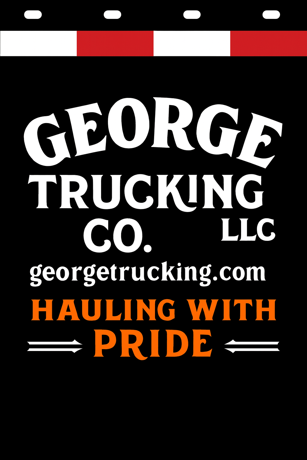Custom Two-Color Semi-Truck, Work Truck, Box Truck Mud Flaps | Create Your Own Mud Flaps | Add Your Own Logo Or Text | Custom Mud Flap Template Designs | Mud Flaps For Compliance & Business Growth