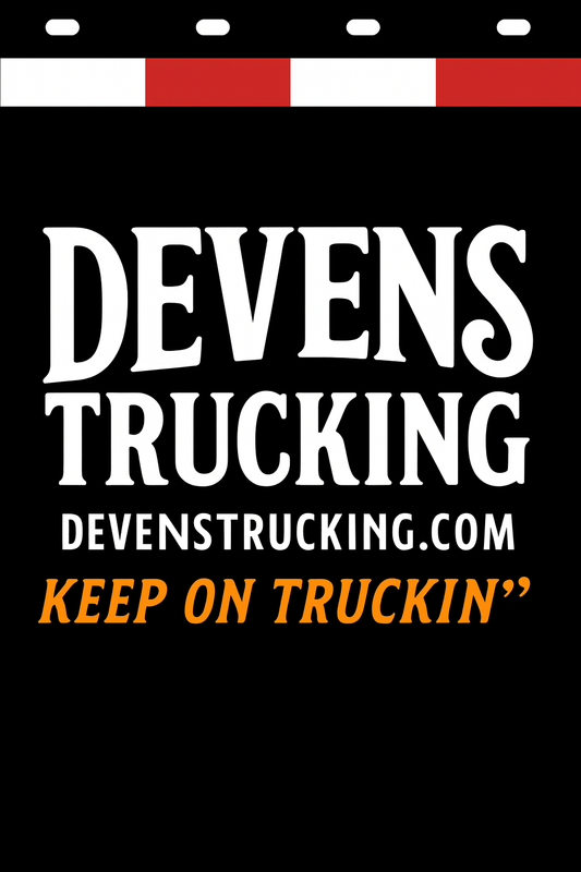 Custom Two-Color Semi-Truck, Work Truck, Box Truck Mud Flaps | Create Your Own Mud Flaps | Add Your Own Logo Or Text | Custom Mud Flap Template Designs | Mud Flaps For Compliance & Business Growth