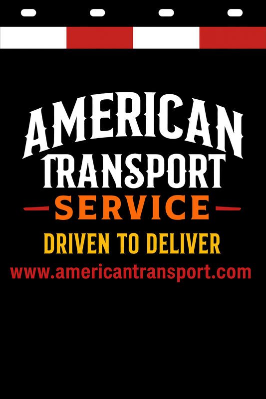 Custom Two-Color Semi-Truck, Work Truck, Box Truck Mud Flaps | Create Your Own Mud Flaps | Add Your Own Logo Or Text | Custom Mud Flap Template Designs | Mud Flaps For Compliance & Business Growth