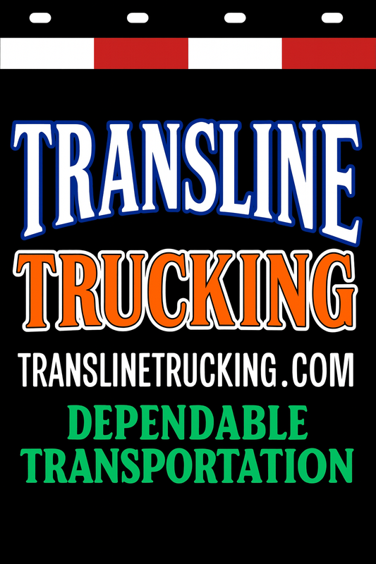 Custom Two-Color Semi-Truck, Work Truck, Box Truck Mud Flaps | Create Your Own Mud Flaps | Add Your Own Logo Or Text | Custom Mud Flap Template Designs | Mud Flaps For Compliance & Business Growth