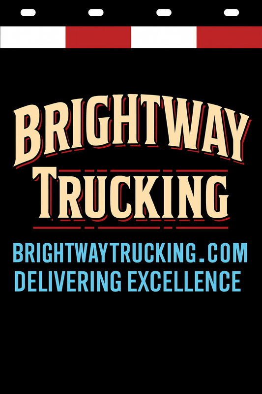 Custom Two-Color Semi-Truck, Work Truck, Box Truck Mud Flaps | Create Your Own Mud Flaps | Add Your Own Logo Or Text | Custom Mud Flap Template Designs | Mud Flaps For Compliance & Business Growth