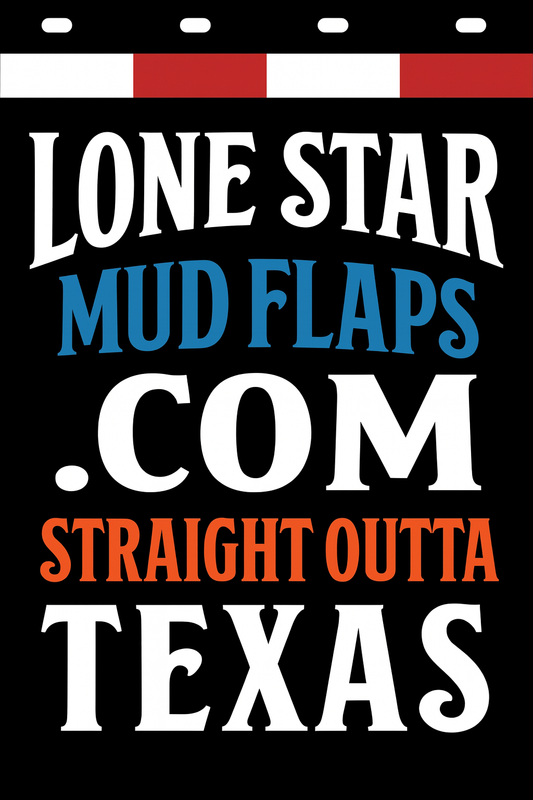 Custom Two-Color Semi-Truck, Work Truck, Box Truck Mud Flaps | Create Your Own Mud Flaps | Add Your Own Logo Or Text | Custom Mud Flap Template Designs | Mud Flaps For Compliance & Business Growth
