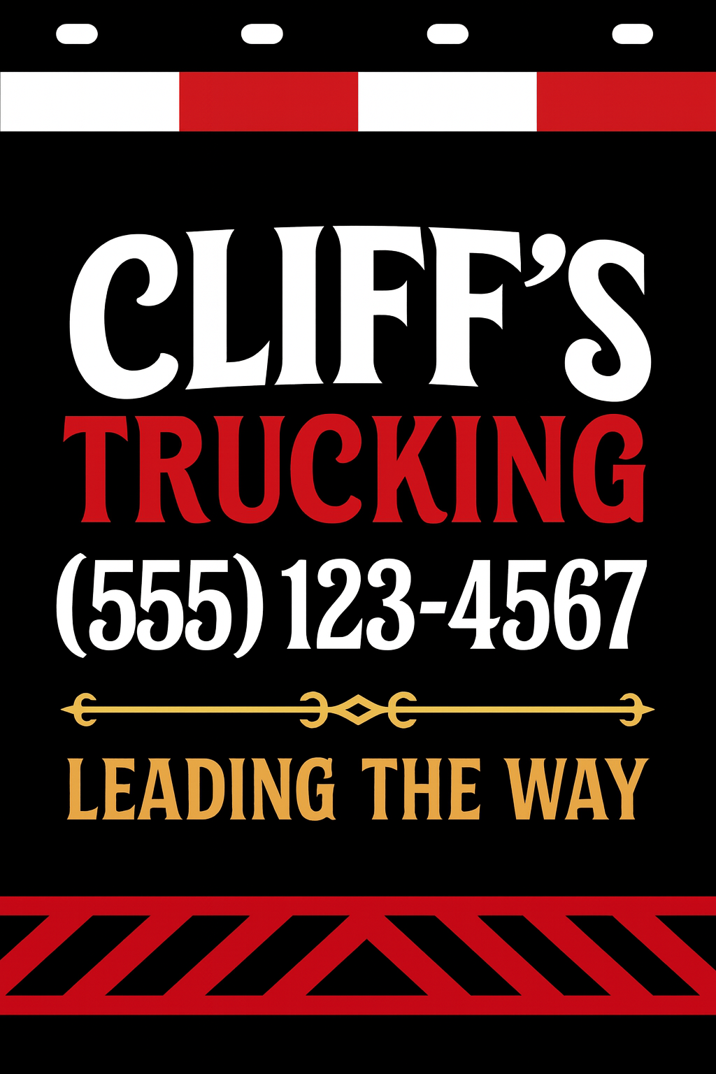 Custom Two-Color Semi-Truck, Work Truck, Box Truck Mud Flaps | Create Your Own Mud Flaps | Add Your Own Logo Or Text | Custom Mud Flap Template Designs | Mud Flaps For Compliance & Business Growth