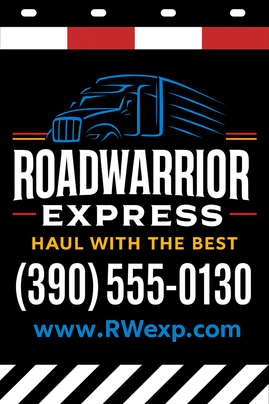 Custom Two-Color Semi-Truck, Work Truck, Box Truck Mud Flaps | Create Your Own Mud Flaps | Add Your Own Logo Or Text | Custom Mud Flap Template Designs | Mud Flaps For Compliance & Business Growth