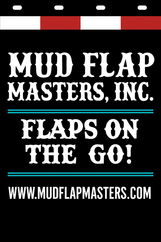 Custom Two-Color Semi-Truck, Work Truck, Box Truck Mud Flaps | Create Your Own Mud Flaps | Add Your Own Logo Or Text | Custom Mud Flap Template Designs | Mud Flaps For Compliance & Business Growth