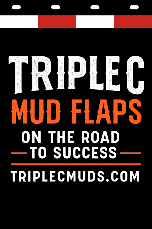 Custom Two-Color Semi-Truck, Work Truck, Box Truck Mud Flaps | Create Your Own Mud Flaps | Add Your Own Logo Or Text | Custom Mud Flap Template Designs | Mud Flaps For Compliance & Business Growth