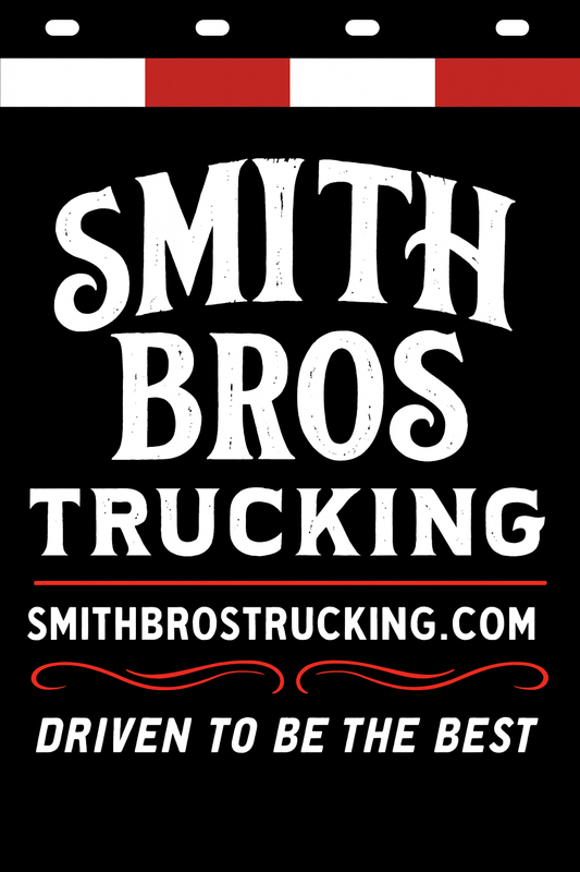 Custom Two-Color Semi-Truck, Work Truck, Box Truck Mud Flaps | Create Your Own Mud Flaps | Add Your Own Logo Or Text | Custom Mud Flap Template Designs | Mud Flaps For Compliance & Business Growth