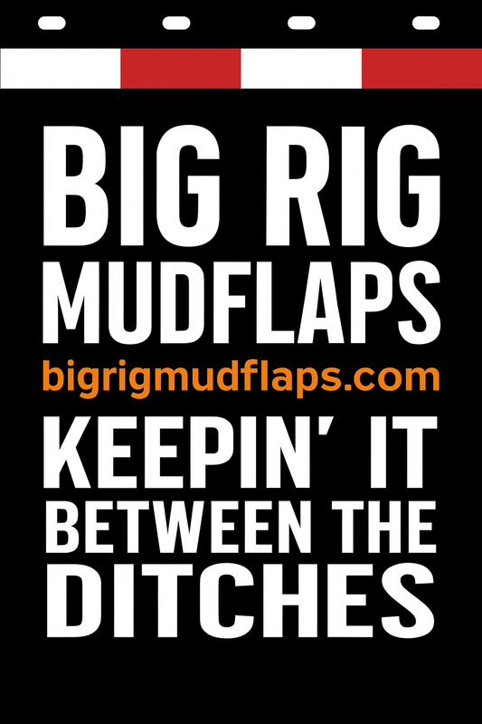 Custom Two-Color Semi-Truck, Work Truck, Box Truck Mud Flaps | Create Your Own Mud Flaps | Add Your Own Logo Or Text | Custom Mud Flap Template Designs | Mud Flaps For Compliance & Business Growth