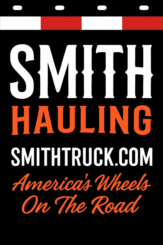 Custom Two-Color Semi-Truck, Work Truck, Box Truck Mud Flaps | Create Your Own Mud Flaps | Add Your Own Logo Or Text | Custom Mud Flap Template Designs | Mud Flaps For Compliance & Business Growth
