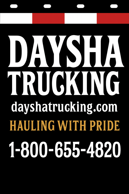 Custom Two-Color Semi-Truck, Work Truck, Box Truck Mud Flaps | Create Your Own Mud Flaps | Add Your Own Logo Or Text | Custom Mud Flap Template Designs | Mud Flaps For Compliance & Business Growth