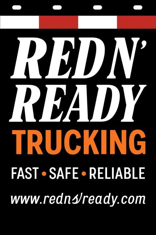 Custom Two-Color Semi-Truck, Work Truck, Box Truck Mud Flaps | Create Your Own Mud Flaps | Add Your Own Logo Or Text | Custom Mud Flap Template Designs | Mud Flaps For Compliance & Business Growth