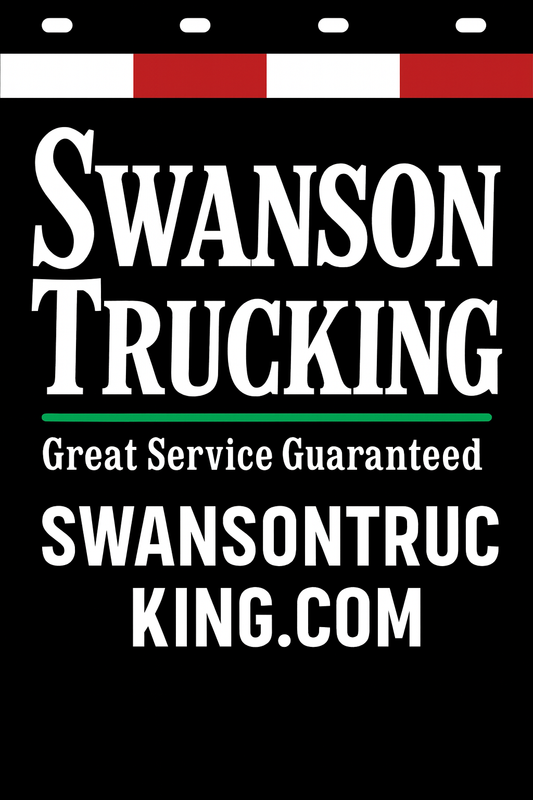 Custom Two-Color Semi-Truck, Work Truck, Box Truck Mud Flaps | Create Your Own Mud Flaps | Add Your Own Logo Or Text | Custom Mud Flap Template Designs | Mud Flaps For Compliance & Business Growth