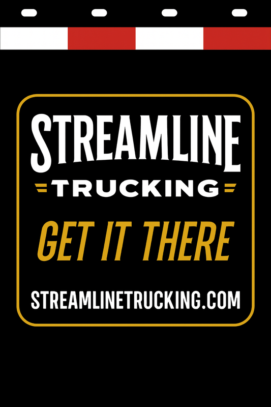 Custom Two-Color Semi-Truck, Work Truck, Box Truck Mud Flaps | Create Your Own Mud Flaps | Add Your Own Logo Or Text | Custom Mud Flap Template Designs | Mud Flaps For Compliance & Business Growth