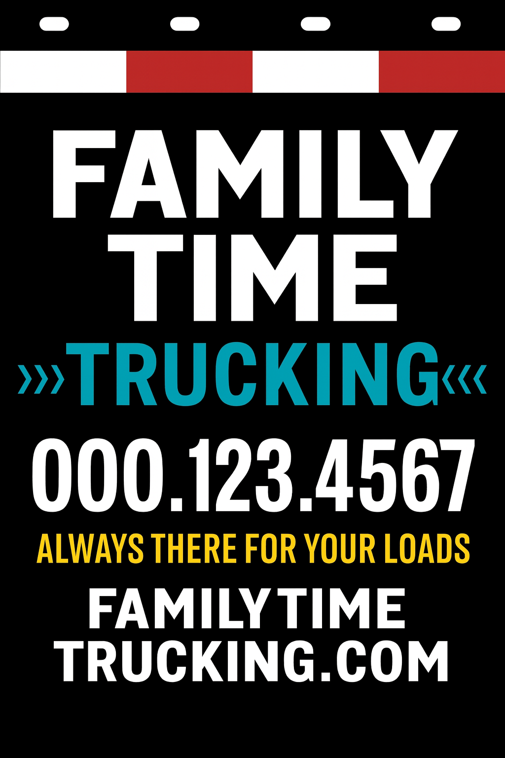 Custom Two-Color Semi-Truck, Work Truck, Box Truck Mud Flaps | Create Your Own Mud Flaps | Add Your Own Logo Or Text | Custom Mud Flap Template Designs | Mud Flaps For Compliance & Business Growth